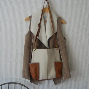 SUSTNA Women's Faux Fur and Suede Vest